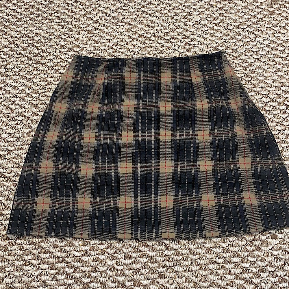 A plaid schoolgirl skirt